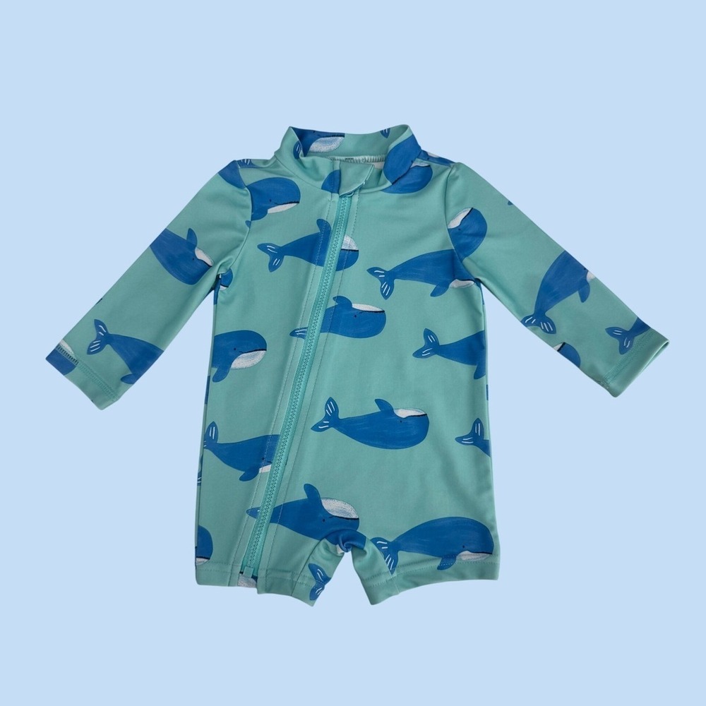 Carter's Just One You Whale Print Rash Guard Sunsuit 3M